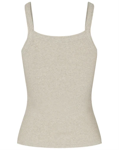 Mbym - Essa Crochet-M Top - Pelican Melange